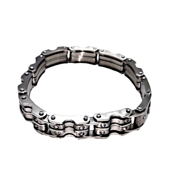 NOT FOR SALE Stainless Steel Bike Chain Bracelet - Picture 2 of 2